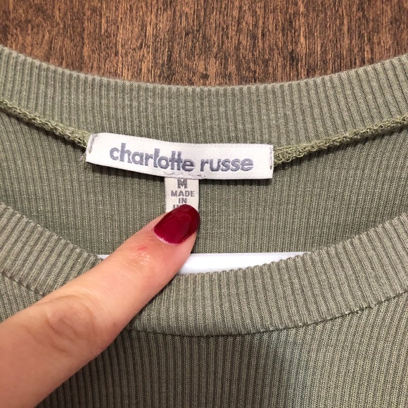 Green Ribbed Bodycon Dress - Picture 4 of 6